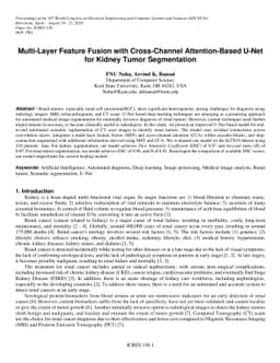 Multi-Layer Feature Fusion with Cross-Channel Attention-Based U-Net for
  Kidney Tumor Segmentation