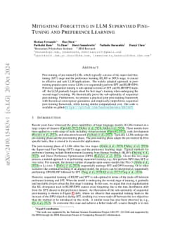 Mitigating Forgetting in LLM Supervised Fine-Tuning and Preference Learning