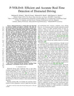P-YOLOv8: Efficient and Accurate Real-Time Detection of Distracted
  Driving