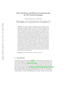 Joint Top-Down and Bottom-Up Frameworks for 3D Visual Grounding