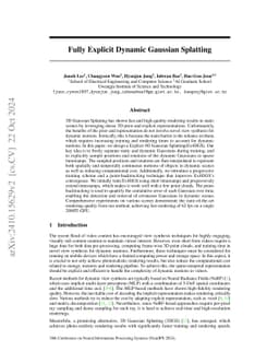 Fully Explicit Dynamic Gaussian Splatting