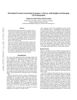 Procedural Content Generation in Games: A Survey with Insights on
  Emerging LLM Integration