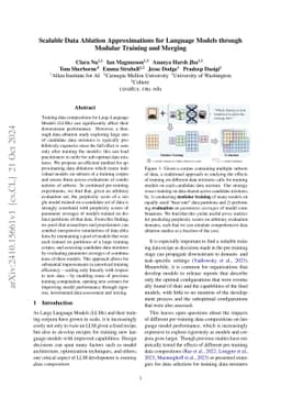 Scalable Data Ablation Approximations for Language Models through
  Modular Training and Merging