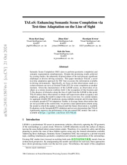 TALoS: Enhancing Semantic Scene Completion via Test-time Adaptation on
  the Line of Sight