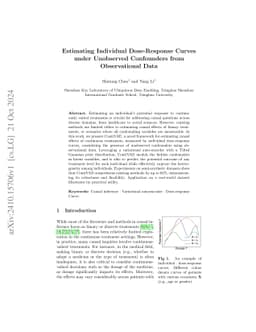 Estimating Individual Dose-Response Curves under Unobserved Confounders
  from Observational Data