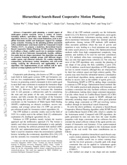 Hierarchical Search-Based Cooperative Motion Planning
