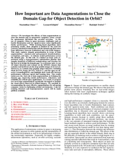 How Important are Data Augmentations to Close the Domain Gap for Object
  Detection in Orbit?