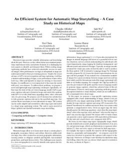 An Efficient System for Automatic Map Storytelling -- A Case Study on
  Historical Maps