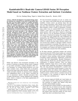 Kaninfradet3D:A Road-side Camera-LiDAR Fusion 3D Perception Model based
  on Nonlinear Feature Extraction and Intrinsic Correlation