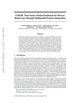 LiMTR: Time Series Motion Prediction for Diverse Road Users through
  Multimodal Feature Integration