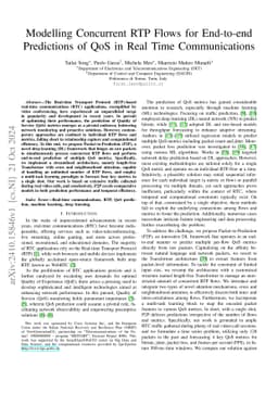 Modelling Concurrent RTP Flows for End-to-end Predictions of QoS in Real
  Time Communications