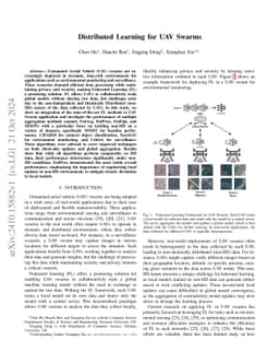 Distributed Learning for UAV Swarms