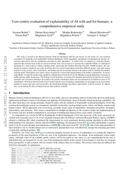 User-centric evaluation of explainability of AI with and for humans: a
  comprehensive empirical study