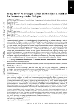 Policy-driven Knowledge Selection and Response Generation for
  Document-grounded Dialogue