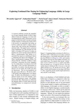 Exploring Continual Fine-Tuning for Enhancing Language Ability in Large
  Language Model