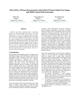3D-GANTex: 3D Face Reconstruction with StyleGAN3-based Multi-View Images
  and 3DDFA based Mesh Generation
