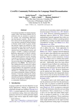 ComPO: Community Preferences for Language Model Personalization