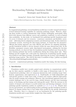 Benchmarking Pathology Foundation Models: Adaptation Strategies and
  Scenarios