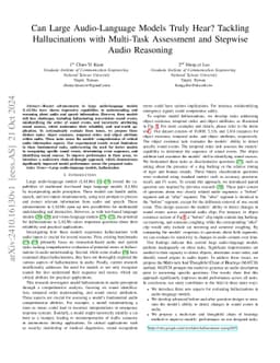 Can Large Audio-Language Models Truly Hear? Tackling Hallucinations with Multi-Task Assessment and Stepwise Audio Reasoning