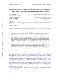 Modeling Dynamic Neural Activity by combining Naturalistic Video Stimuli and Stimulus-independent Latent Factors