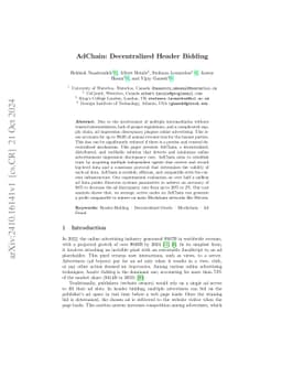 AdChain: Decentralized Header Bidding