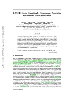 LASER: Script Execution by Autonomous Agents for On-demand Traffic
  Simulation