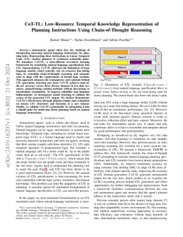 CoT-TL: Low-Resource Temporal Knowledge Representation of Planning
  Instructions Using Chain-of-Thought Reasoning