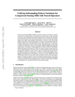 A Unified Model for Compressed Sensing MRI Across Undersampling Patterns