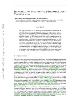 Identification of Mean-Field Dynamics using Transformers