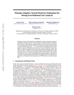 Domain-Adaptive Neural Posterior Estimation for Strong Gravitational
  Lens Analysis