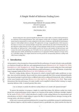 A Simple Model of Inference Scaling Laws
