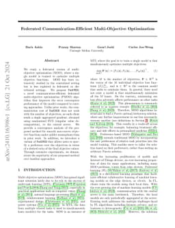 Federated Communication-Efficient Multi-Objective Optimization