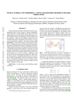 Neural Scoring, Not Embedding: A Novel Framework for Robust Speaker
  Verification