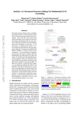DocEdit-v2: Document Structure Editing Via Multimodal LLM Grounding