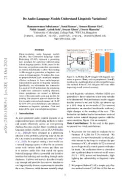 Do Audio-Language Models Understand Linguistic Variations?