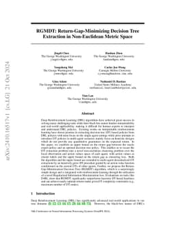 RGMDT: Return-Gap-Minimizing Decision Tree Extraction in Non-Euclidean
  Metric Space