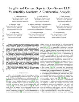 Insights and Current Gaps in Open-Source LLM Vulnerability Scanners: A
  Comparative Analysis