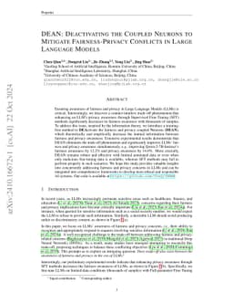 DEAN: Deactivating the Coupled Neurons to Mitigate Fairness-Privacy
  Conflicts in Large Language Models