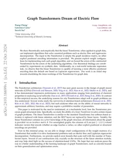 Graph Transformers Dream of Electric Flow