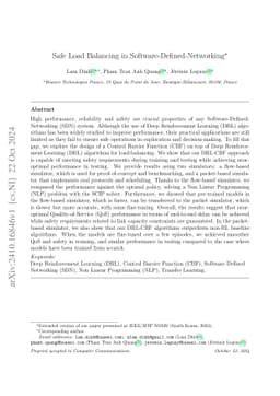 Safe Load Balancing in Software-Defined-Networking