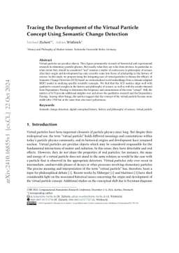 Tracing the Development of the Virtual Particle Concept Using Semantic
  Change Detection