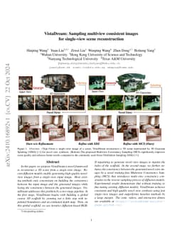 VistaDream: Sampling multiview consistent images for single-view scene
  reconstruction
