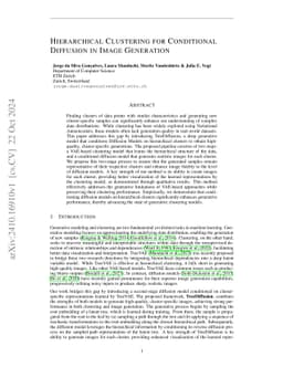Hierarchical Clustering for Conditional Diffusion in Image Generation