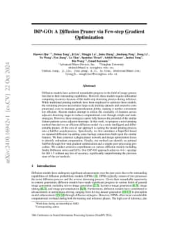 DiP-GO: A Diffusion Pruner via Few-step Gradient Optimization