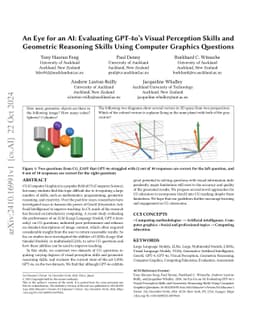 An Eye for an AI: Evaluating GPT-4o's Visual Perception Skills and
  Geometric Reasoning Skills Using Computer Graphics Questions