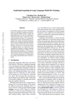 Exploring Forgetting in Large Language Model Pre-Training