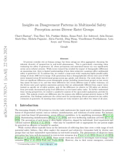Insights on Disagreement Patterns in Multimodal Safety Perception across
  Diverse Rater Groups