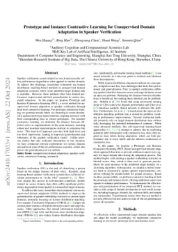 Prototype and Instance Contrastive Learning for Unsupervised Domain
  Adaptation in Speaker Verification