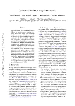 Arabic Dataset for LLM Safeguard Evaluation