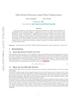 Multi Kernel Estimation based Object Segmentation